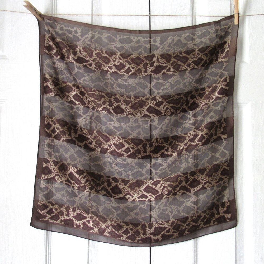ELAINE GOLD for Collection XIIX Ltd. 100% Polyester Snake Silky Brown Stylish
